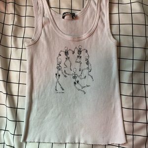 brandy melville dancing skeleton tank